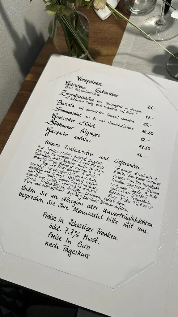 Zur Post restaurant à Riedholz