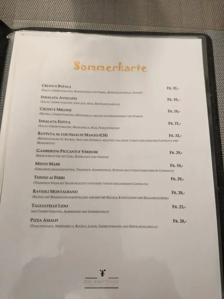 Menu_Da Antonio - Fribourg_Fribourg_image_2