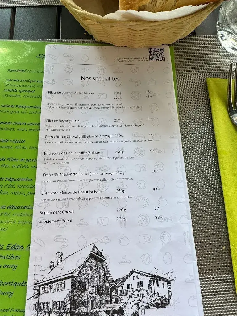 Café Hotel de La Place ‘chez Francine’_Corsier-sur-Vevey_menu_image_1