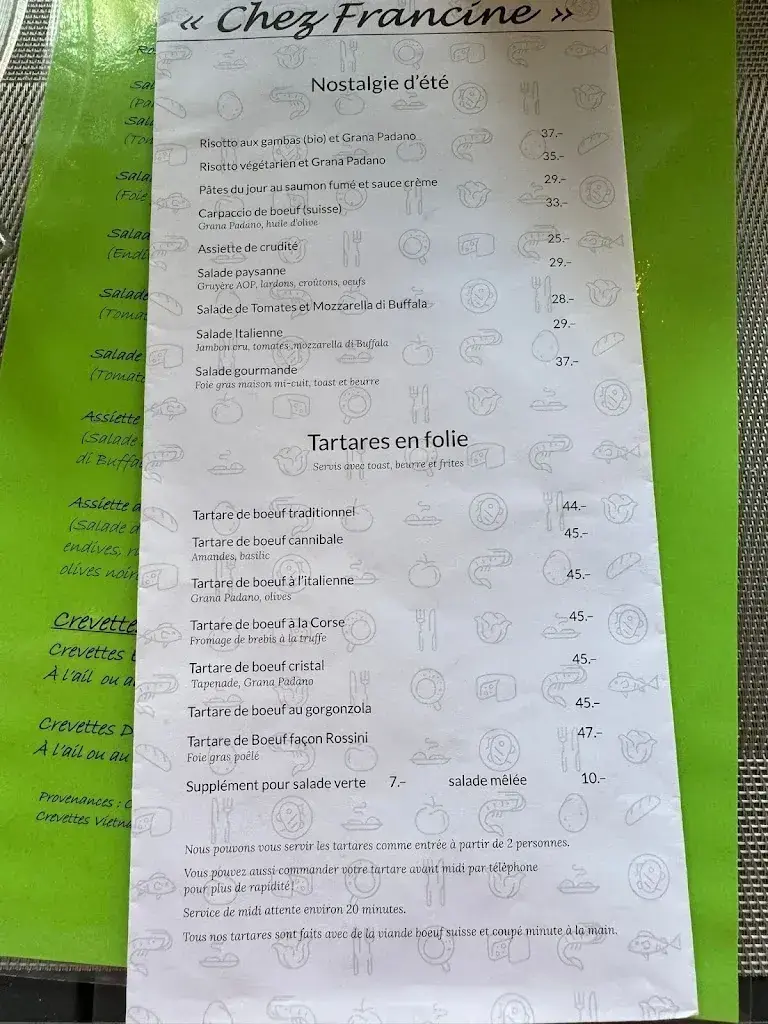 Menu_Café Hotel de La Place ‘chez Francine’_Corsier-sur-Vevey_image_2