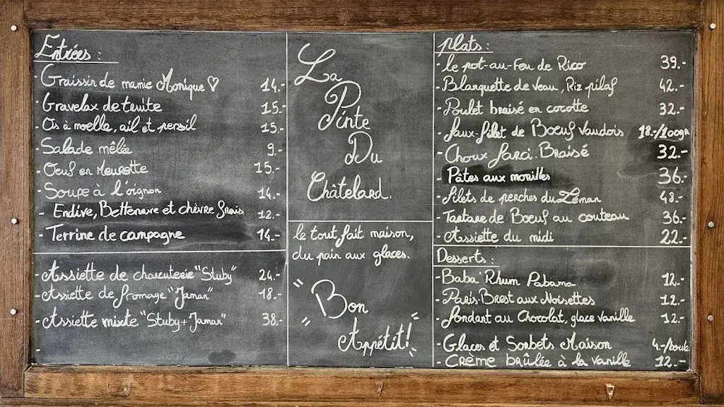 Menu_La Pinte du Châtelard_Corsier-sur-Vevey_image_2
