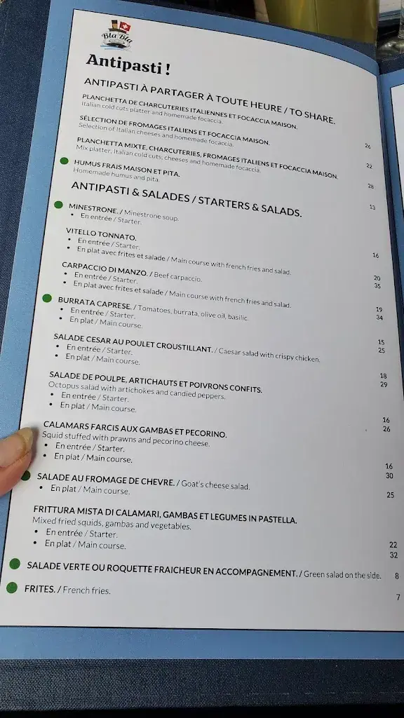 Bla Bla Vevey_Vevey_menu_image_1