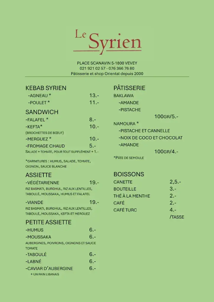 Le Syrien_Vevey_menu_image_1