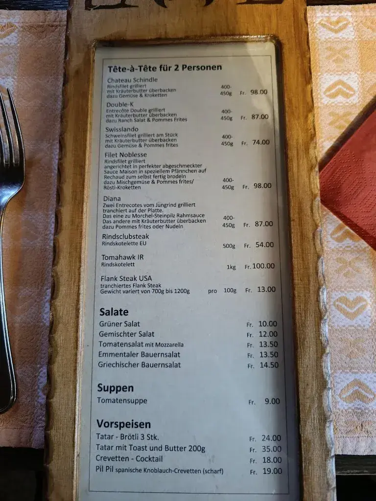 Menu_Schindle Grill - Restaurant Frohsinn_Holderbank_image_2