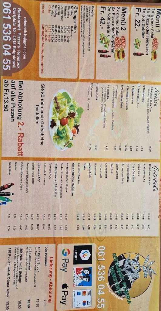 Menu_Restaurant Pizzeria Rebstock_Reigoldswil_image_2