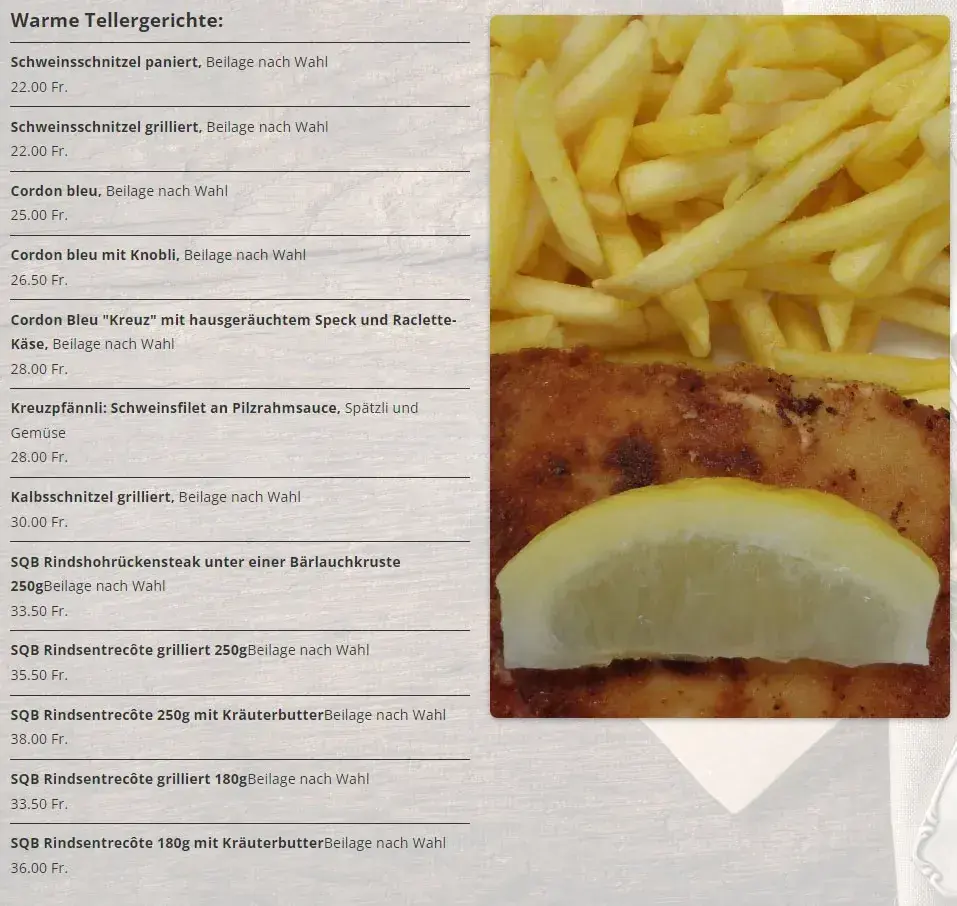 Menu_Restaurant Kreuz Stüsslingen_Stüsslingen_image_1