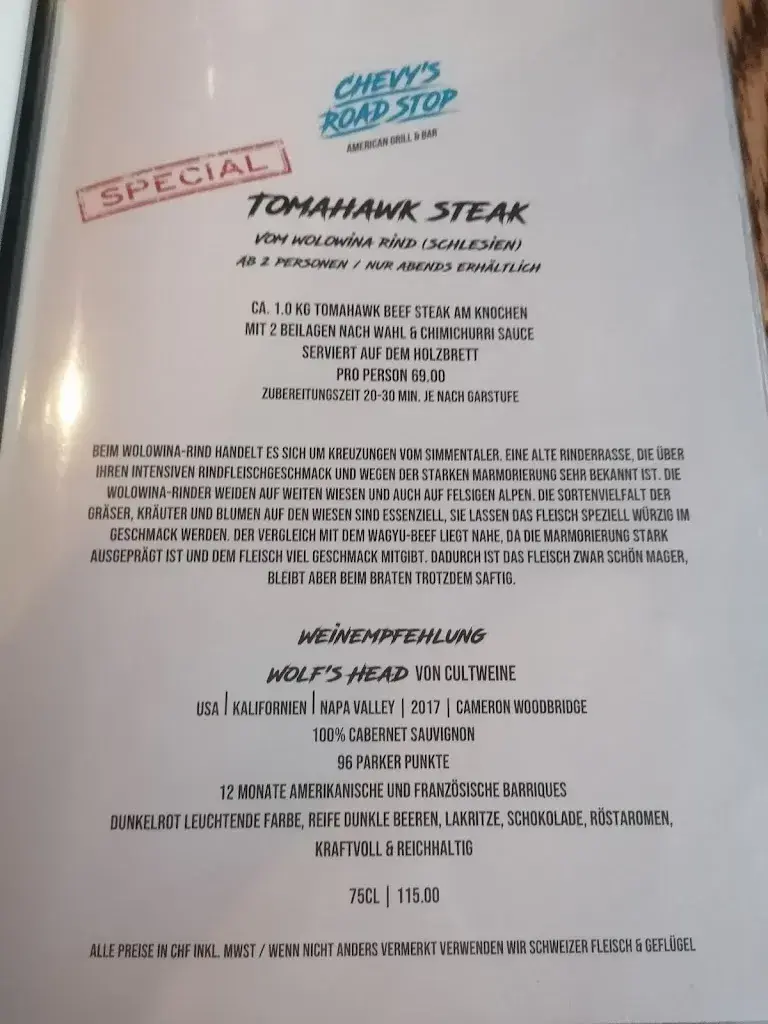 Menu_Chevy's Road Stop_Remigen_image_2