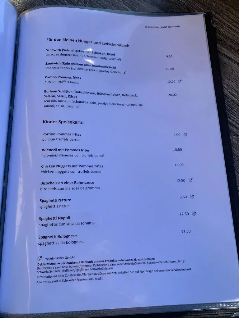 Menu_Bergrestaurant Burleun_Breil/Brigels_image_1