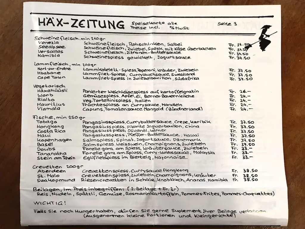 Häxehüüsli Restaurant in Reinach