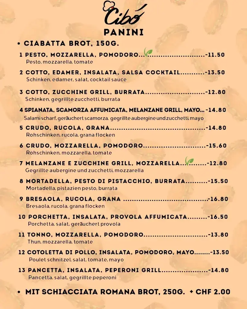 Cibó Caffe Ristorante restaurant in Niedergösgen