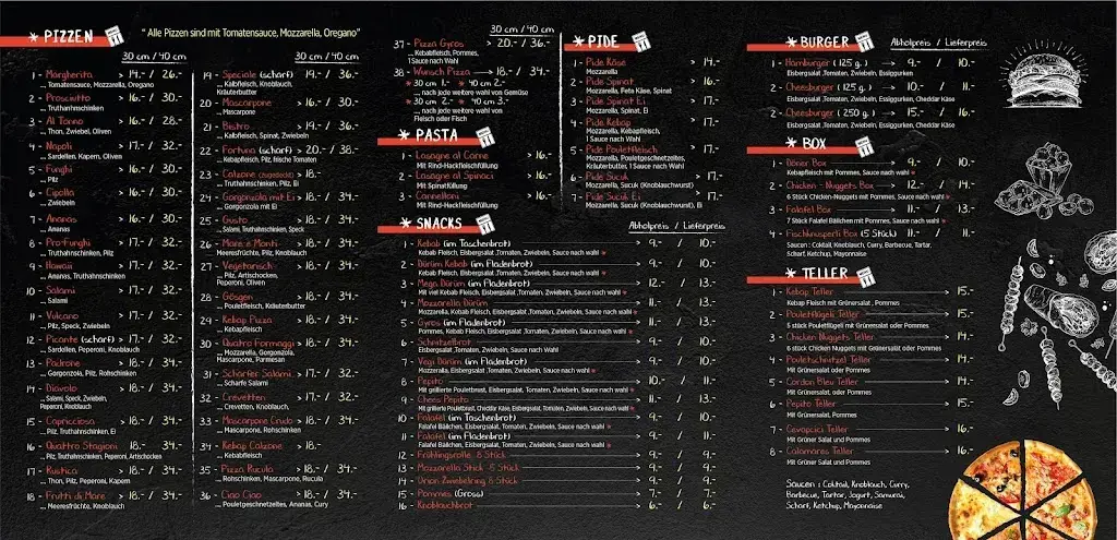 Fortuna Pizzakurier restaurant in Niedergösgen