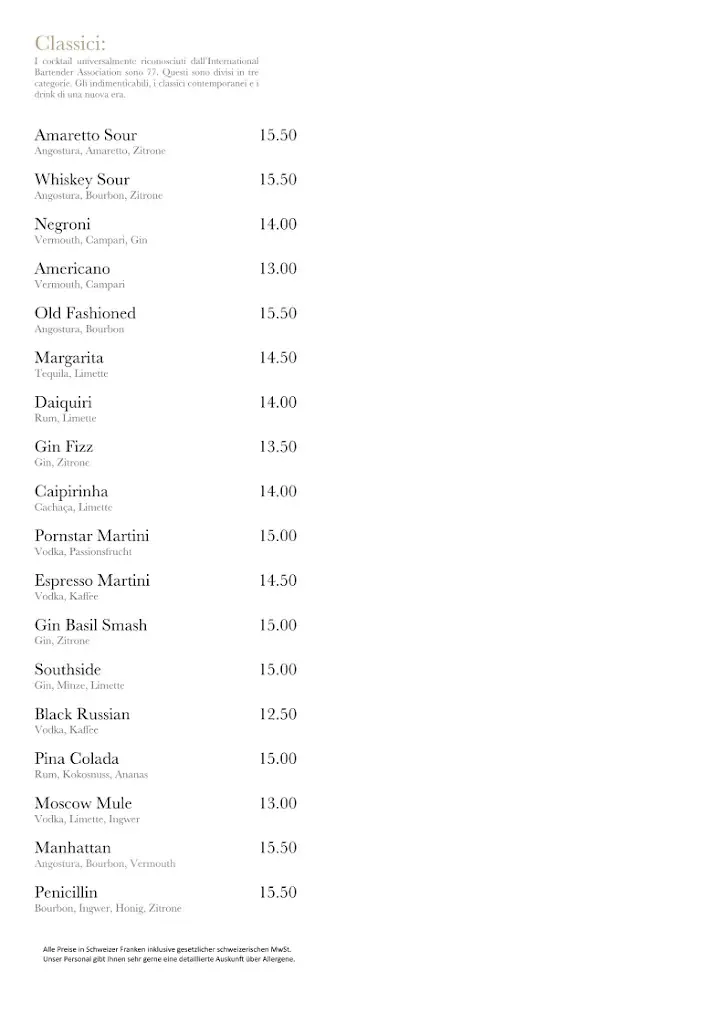 casanoa bar/bistro italiano_Solothurn_menu_image_1