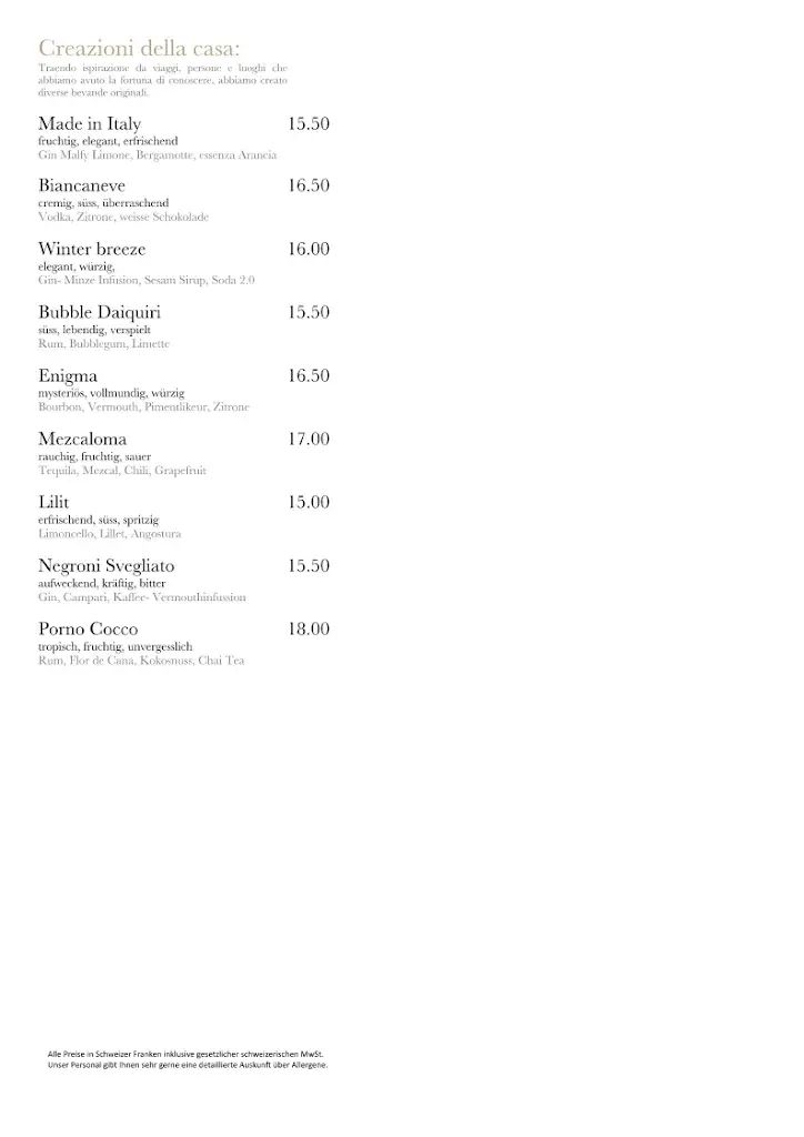 Menu_casanoa bar/bistro italiano_Solothurn_image_4