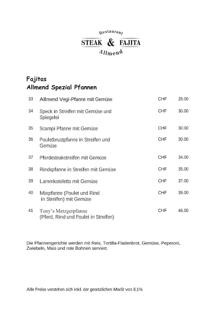 Menu_Restaurant Allmend Bellach_Bellach_image_4