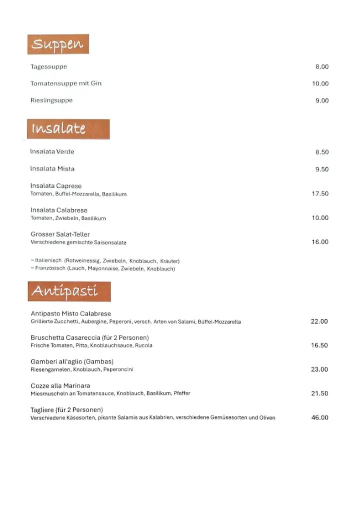 Menü_Pizzeria Ristorante La Sila_Wil_Bild_2