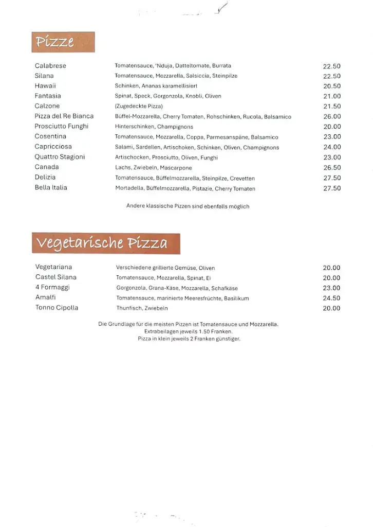 Menü_Pizzeria Ristorante La Sila_Wil_Bild_3