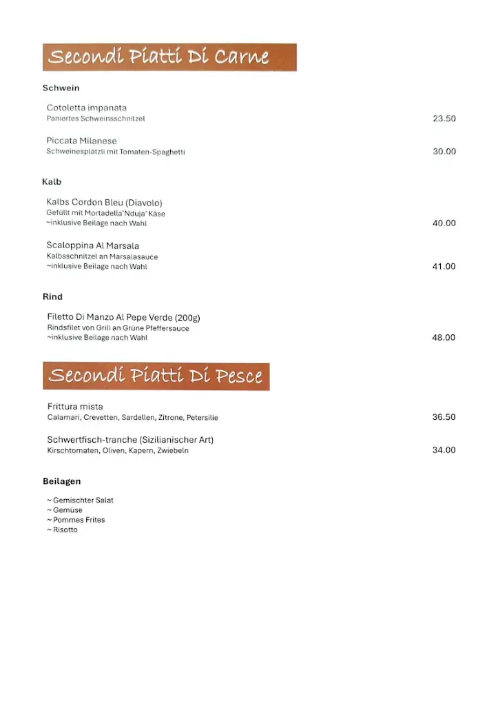 Menü_Pizzeria Ristorante La Sila_Wil_Bild_4