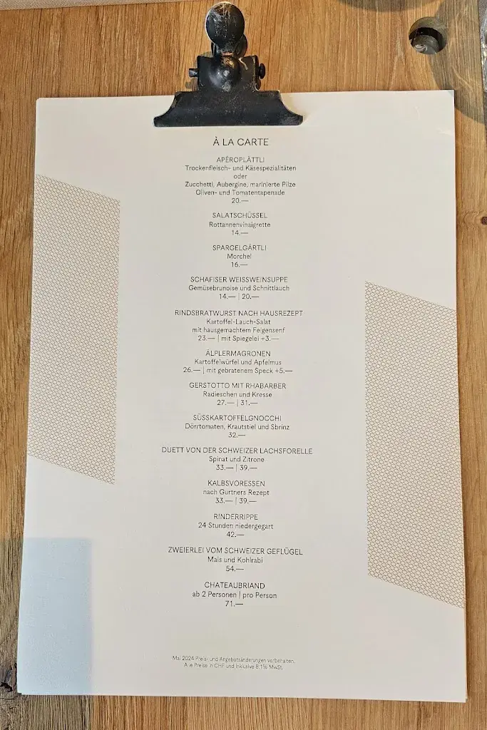 Menu_Restaurant Gurtners_Wabern bei Bern_image_2