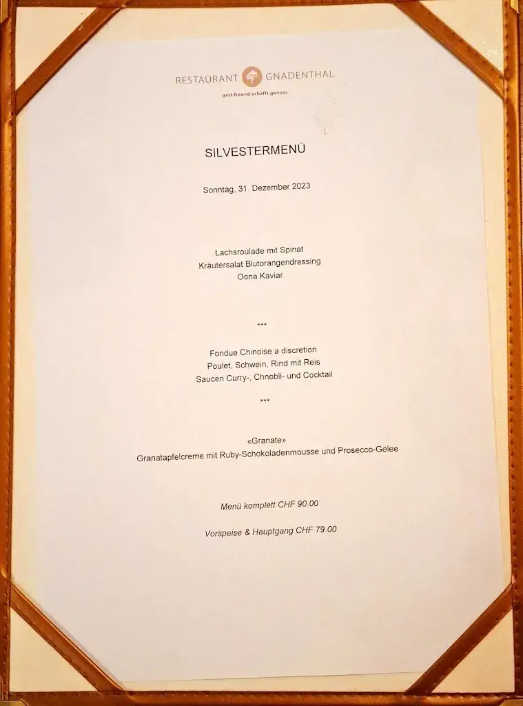 Restaurant Gnadenthal restaurante en Niederwil