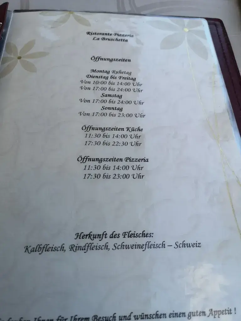 Ristorante Pizzeria La Bruschetta ristorante a Gretzenbach