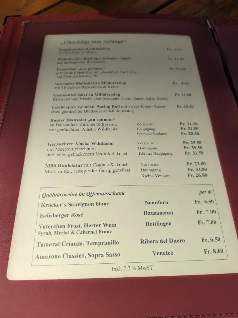 Menu_Restaurant Zur alten Mühle_Rickenbach_image_2