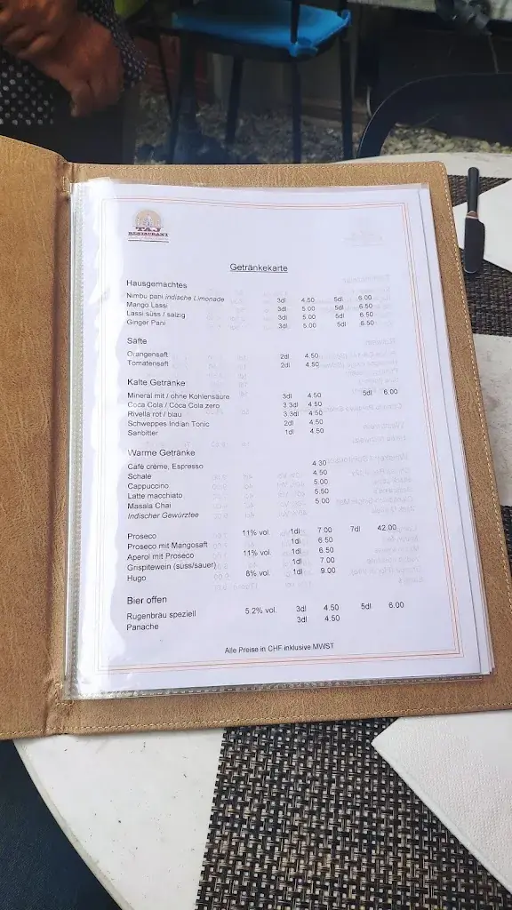 Menu_Taj Restaurant Bern_Bern_image_3