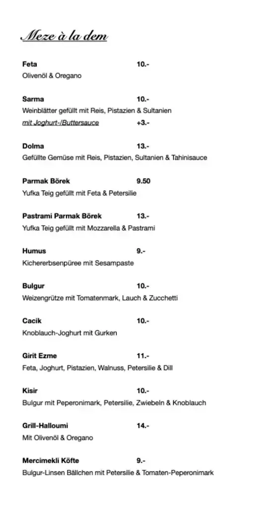Menu_DEM I anatolian restaurant, mezebar & catering in allschwil_Allschwil_immagine_3