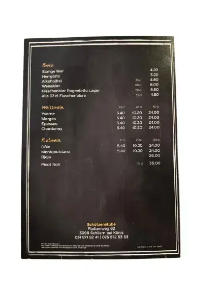 Menu_Restaurant Schützenstube Platten_Schliern_image_4