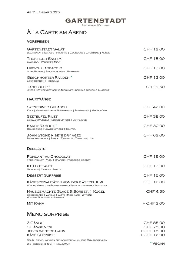 Menu_Restaurant Gartenstadt mit Pavillon_Münchenstein_image_1