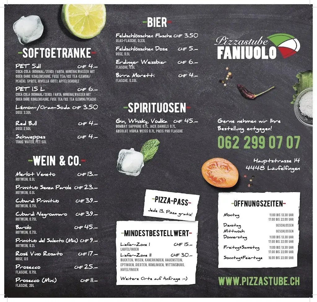 Menu_Pizzastube Faniuolo_Läufelfingen_image_2
