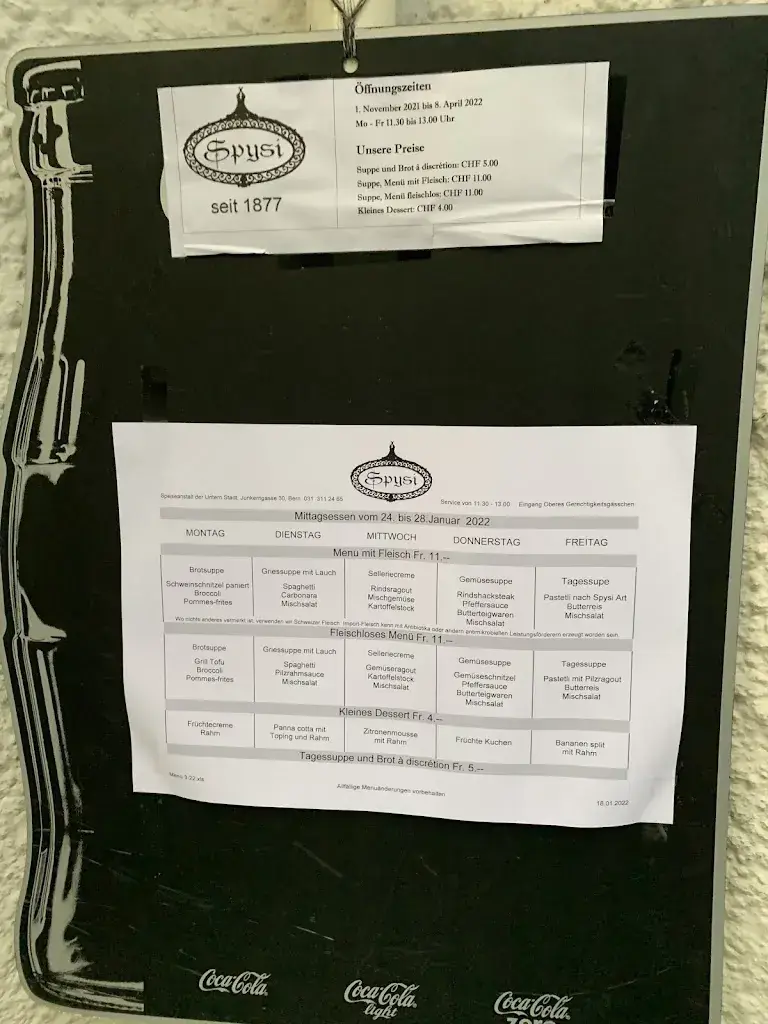 Speiseanstalt der Untern Stadt Bern_Bern_menu_image_1