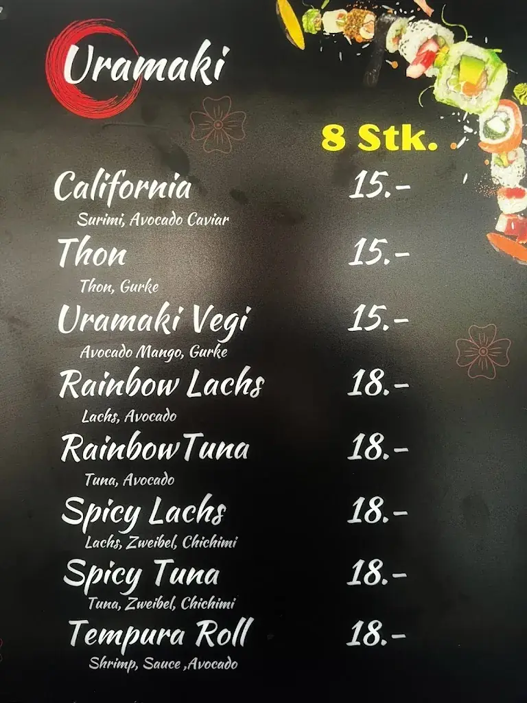 Menü_Asian Fusion Avenue_Sissach_Bild_2