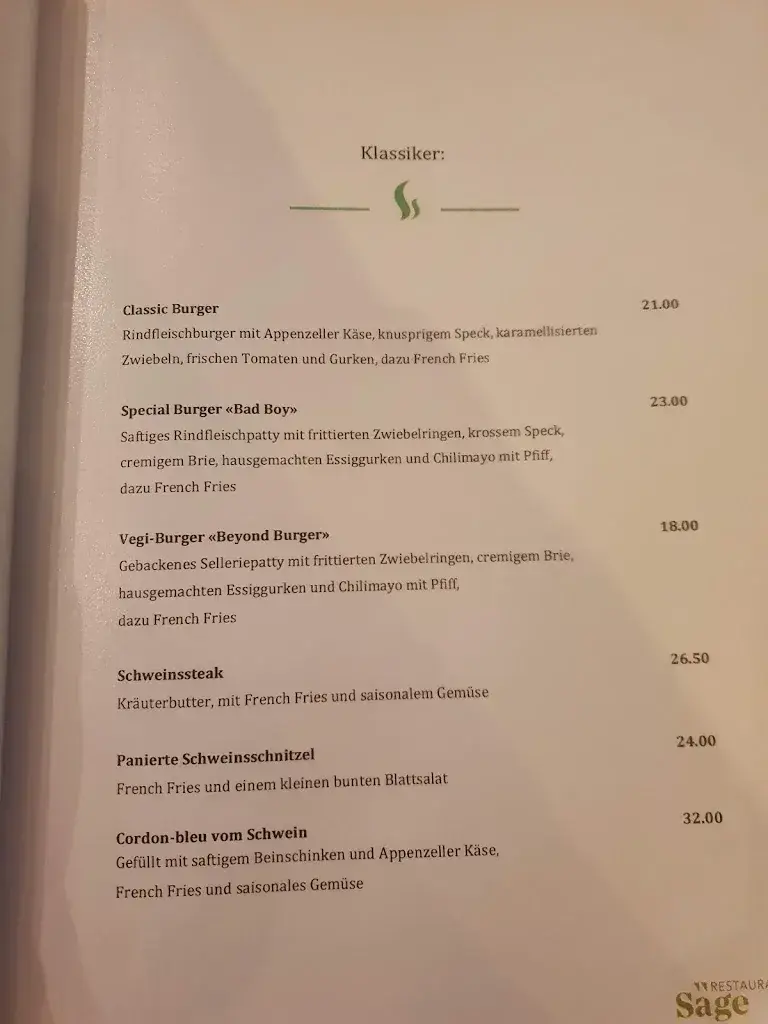 Menu_Restaurant Säge_Rothenfluh_immagine_2
