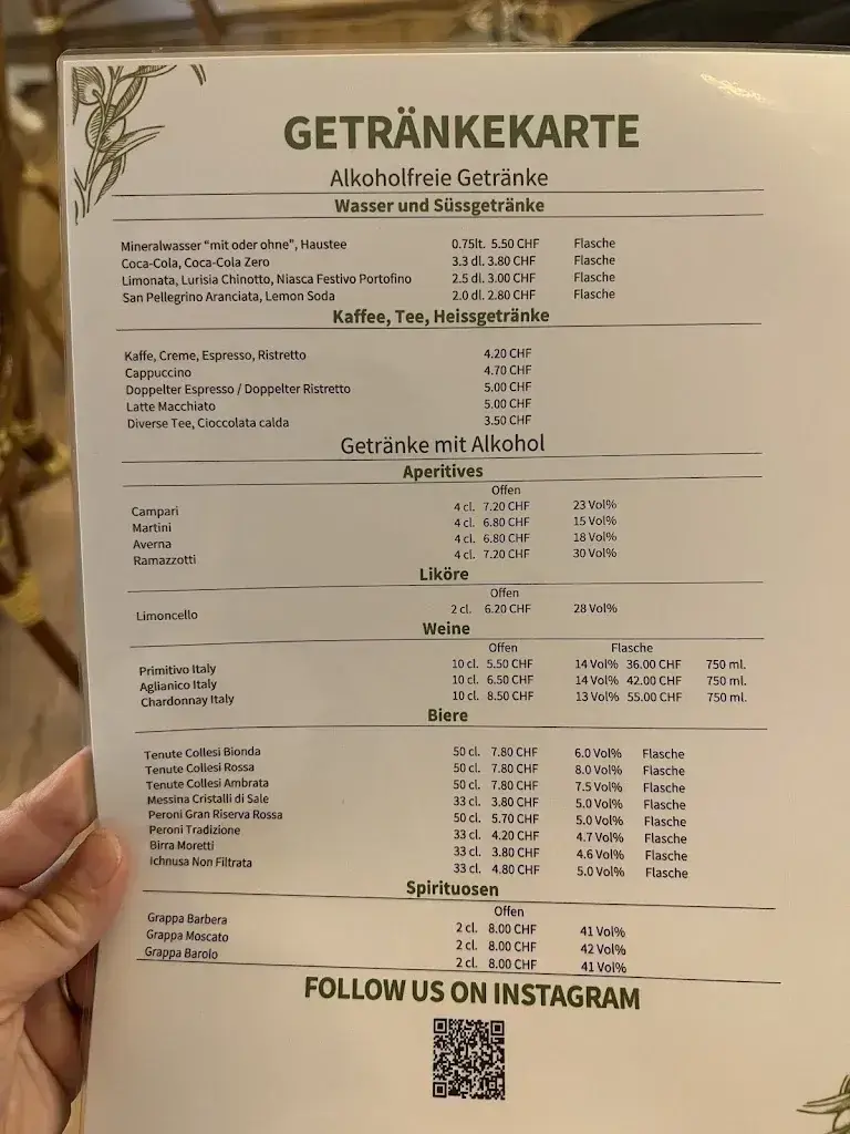 Focaccia Puglia restaurant in Schaffhausen