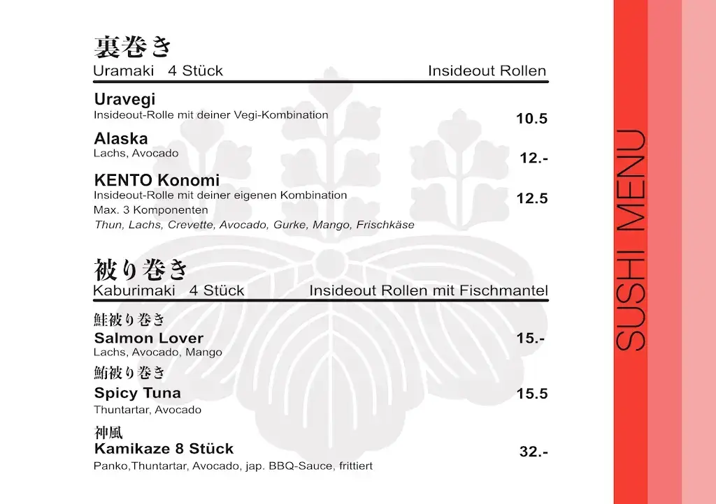 KENTO Japan Sushi Restaurant_Schaffhausen_menu_image_1