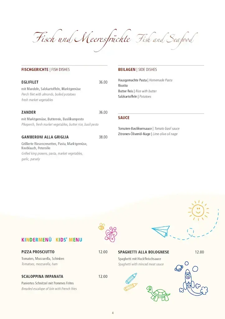 Menu_Restaurant La Piazza, Schaffhausen_Schaffhausen_image_2