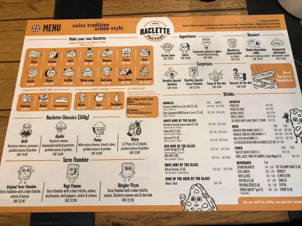 Menu_Raclette Factory_Zürich_image_3