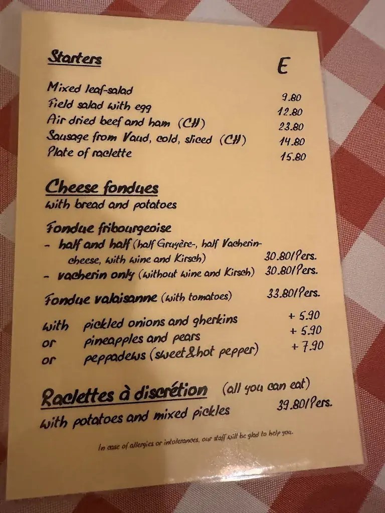 Menu_Raclette Stube_Zürich_image_3