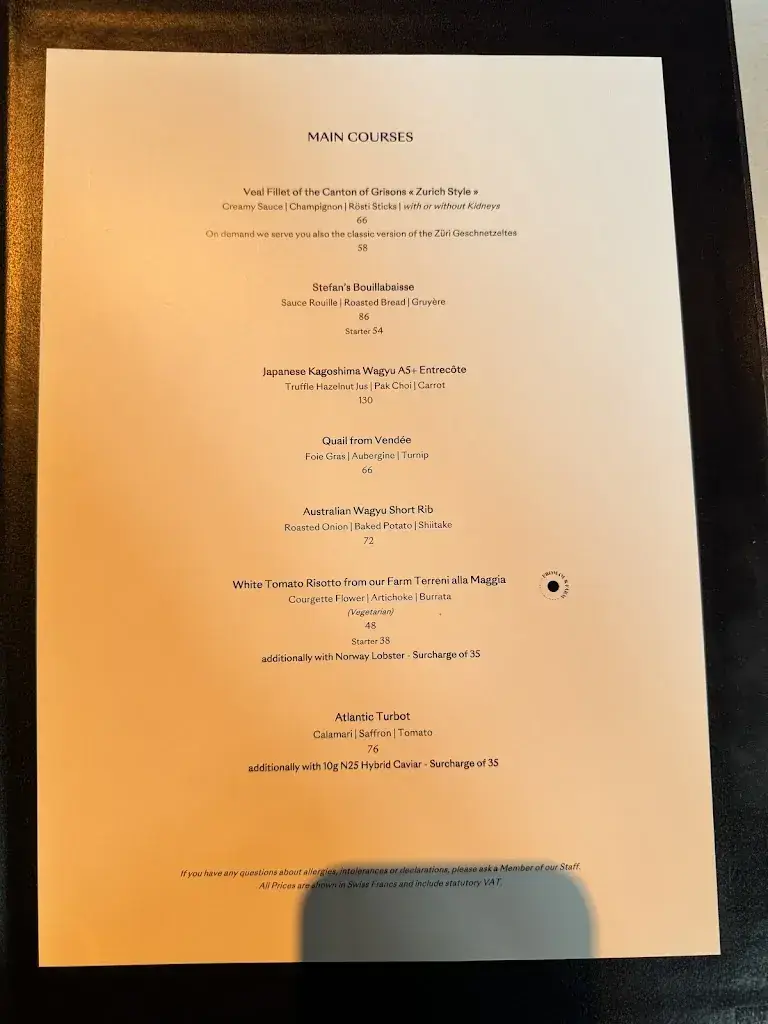 Menu_La Rôtisserie_Zürich_image_3