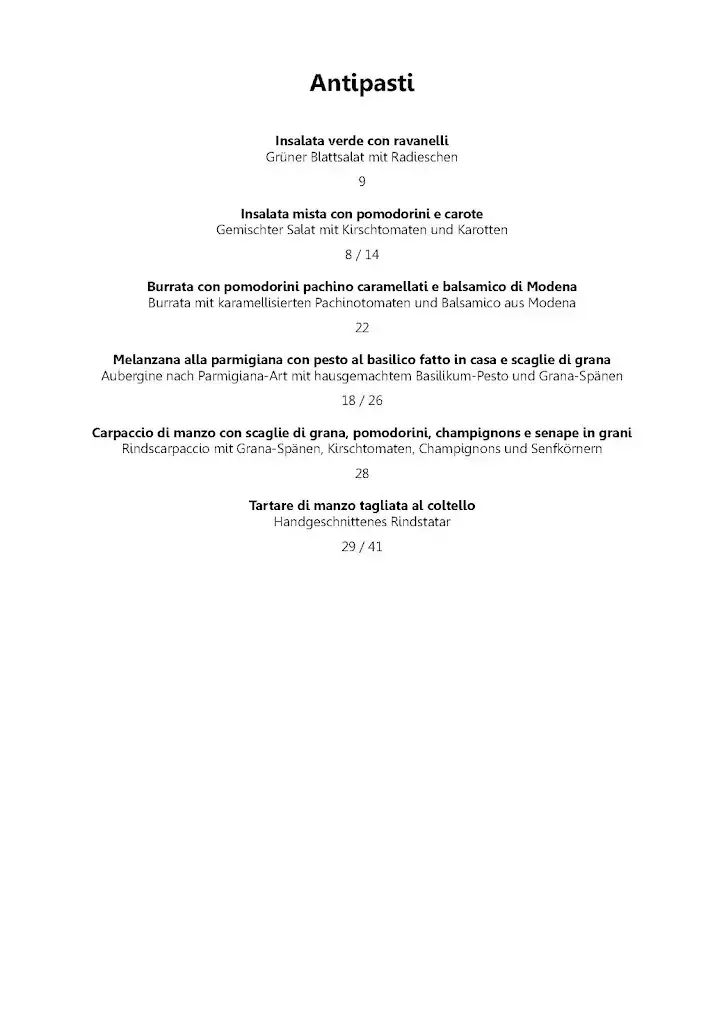 Menu_Klingler's Zürich_Zürich_image_4