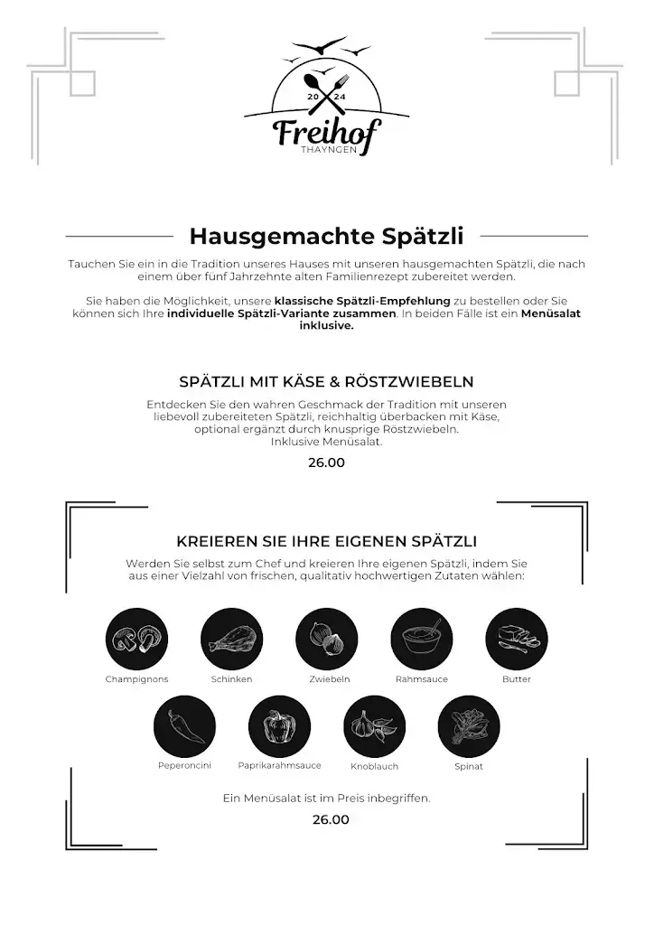 Menu_Freihof Thayngen_Thayngen_immagine_2