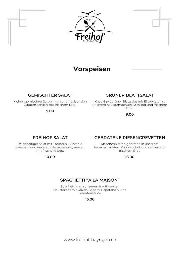 Menu_Freihof Thayngen_Thayngen_immagine_4