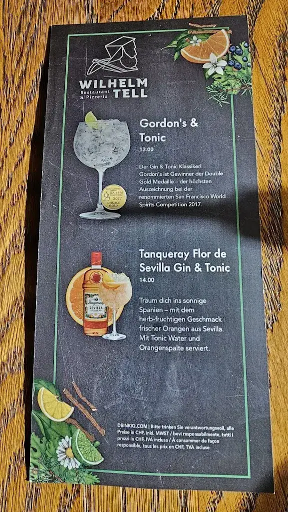 Menü_Restaurant Pizzeria Wilhelm Tell_Altdorf_Bild_1