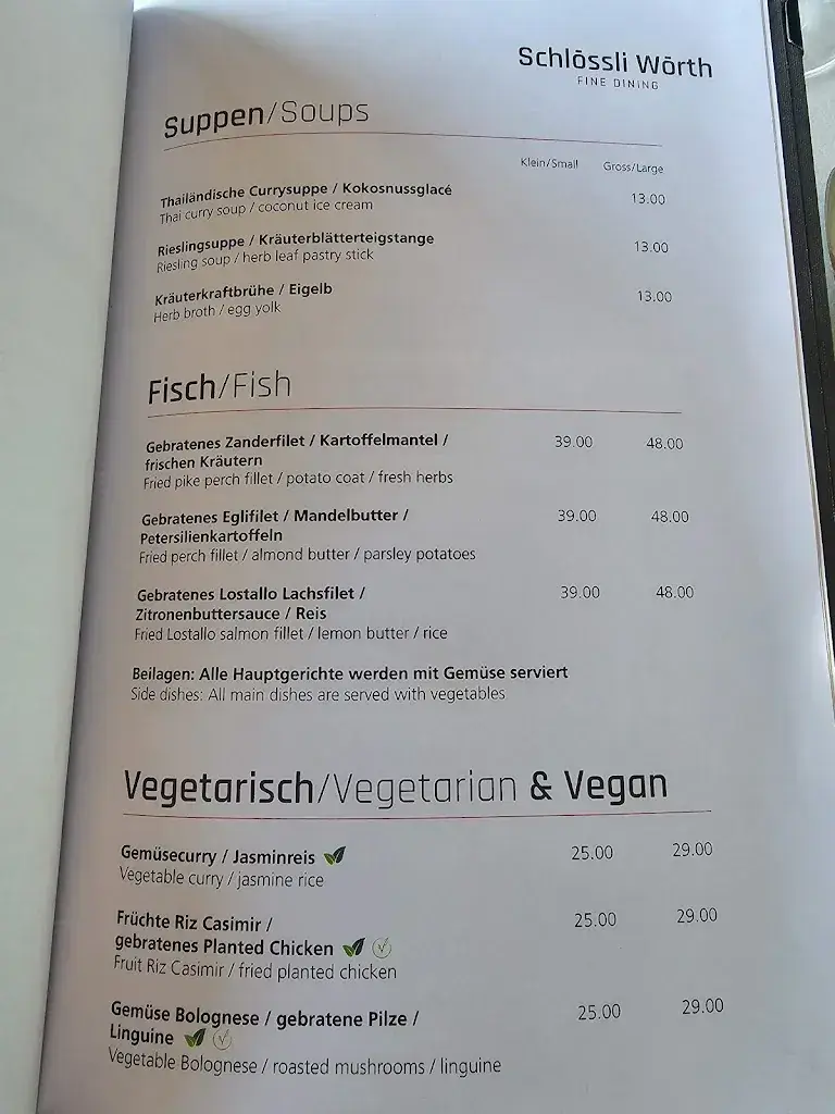 Menu_Castle Worth_Neuhausen am Rheinfall_image_2