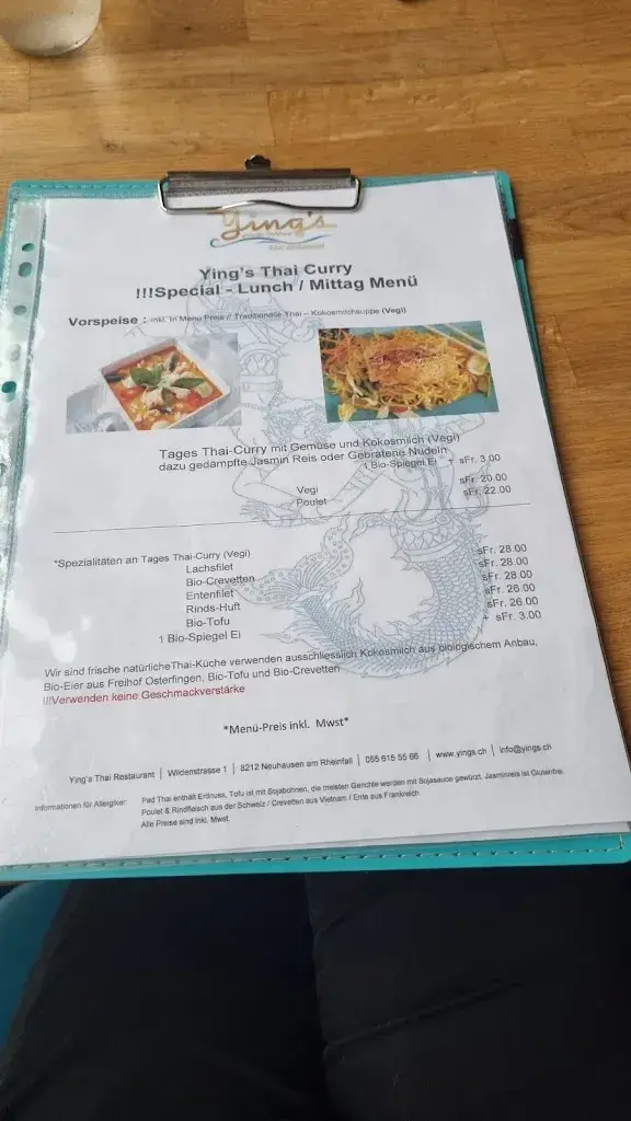Menü_Ying’s RHEINFALL THAI FOOD_Neuhausen am Rheinfall_Bild_4