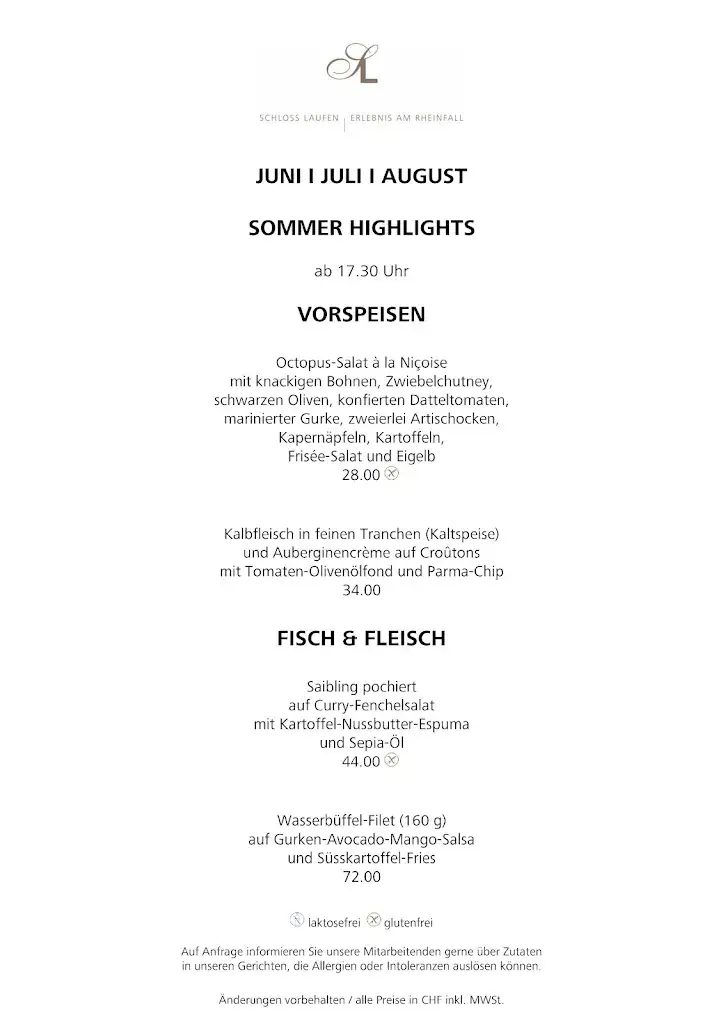 Restaurant Laufen Castle at the Rheinfalls_Dachsen_menu_image_1