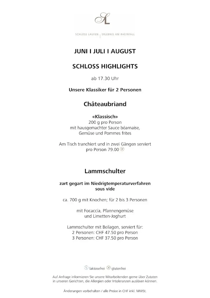 Menu_Restaurant Laufen Castle at the Rheinfalls_Dachsen_image_2