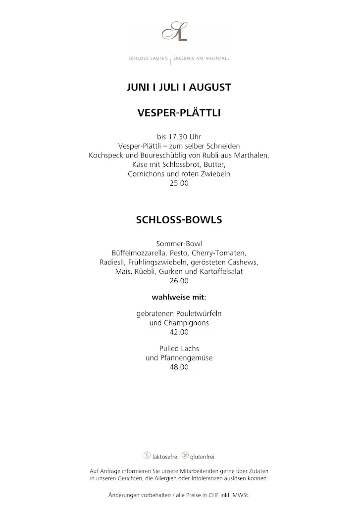 Menu_Restaurant Laufen Castle at the Rheinfalls_Dachsen_image_4