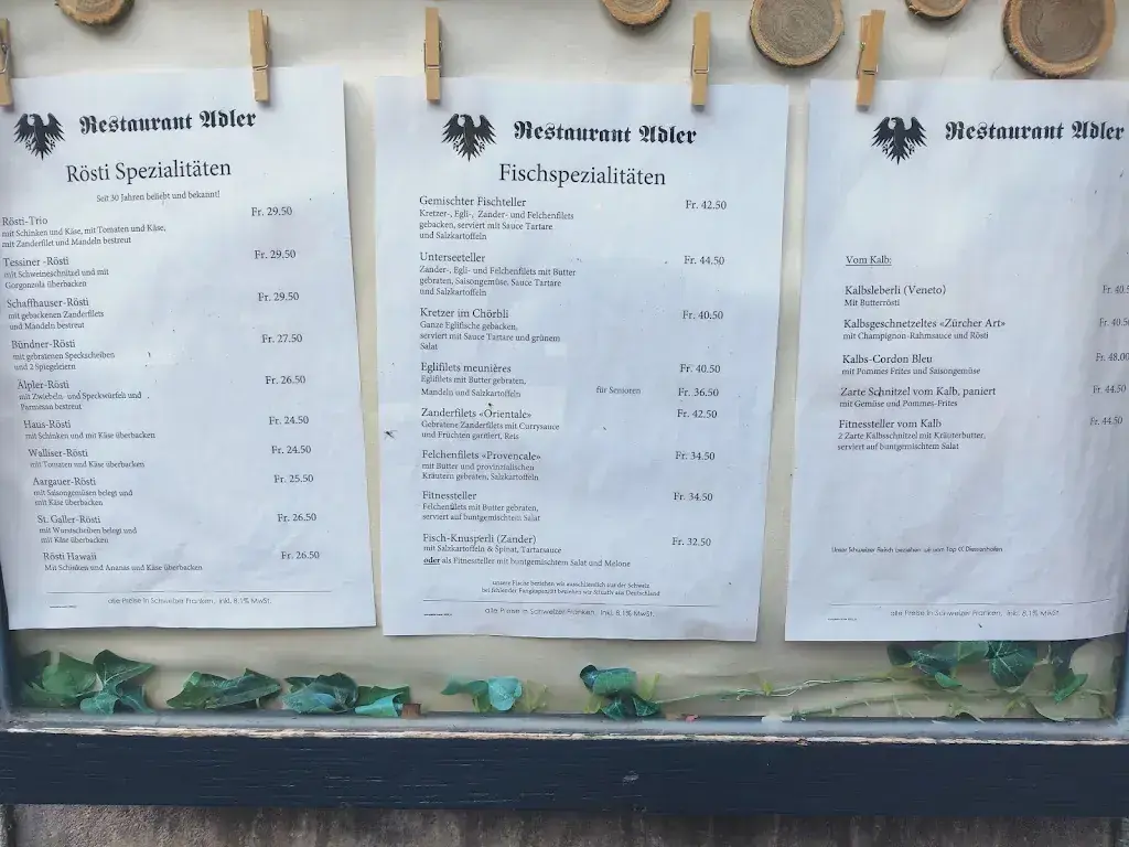 Restaurant Adler restaurant à Stein am Rhein