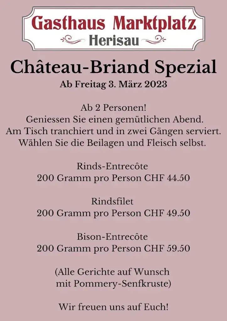 Gasthaus Markplatz restaurant à Herisau